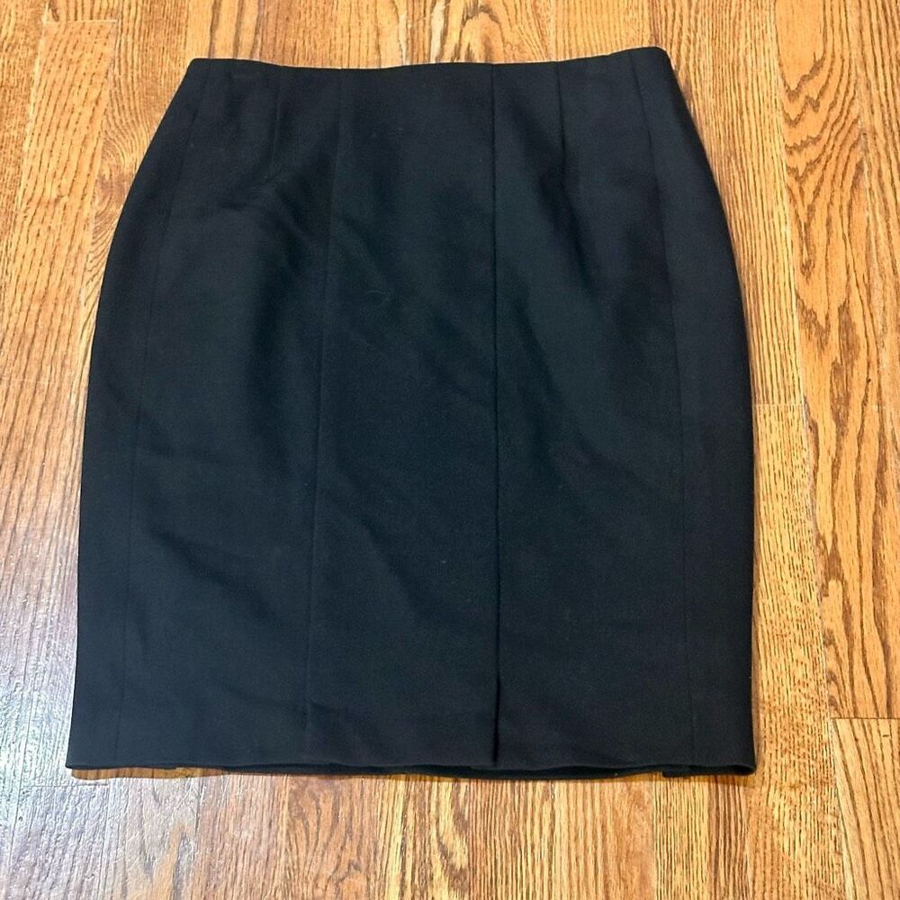 Akris Black Wool Pencil Skirt